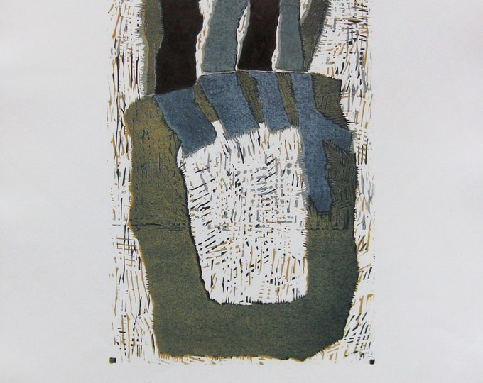 Barbara Keidel - "Parc III"- Handsigned Linocut - 1998 (S/N - EA)