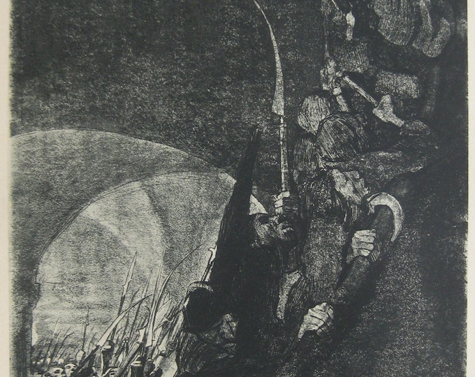 Kathe Kollwitz - "Zur Waffenkammer" - Original Rotogravure - 1921