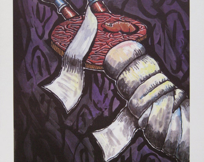 Jörg Immendorff -  "Hand of the Artist" - Original Colour Lithograph poster, 1997