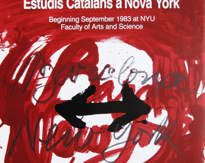 Antoni Tapies - "Catalan Studies New York" - Original lithograph poster, 1983
