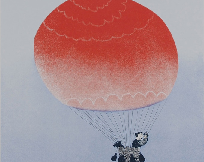 Christine Thouzeau - "Red Air Balloon" - Original Screen Print
