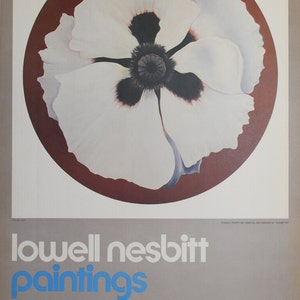 Lowel Nesbitt  - "Poppy" - Large Offset lithograph Poster, 1981