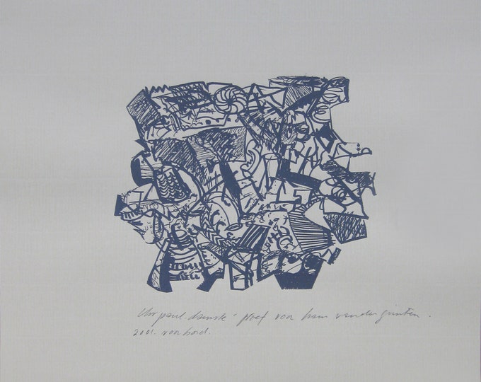 Christian Paul Damsté - "Composition" - Hand Signed Screen Print - 2001