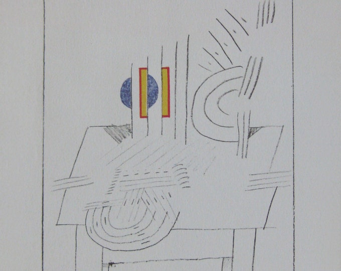 Saul Steinberg - "Illustration III" - Limited edition Offset Lithograph published by Galerie Maeght - 1983