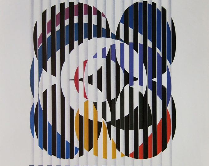 Yaakov Agam - "An American Portrait 1776 - 1976 " Offset Lithograph Poster