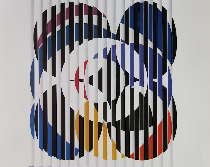 Yaakov Agam - "An American Portrait 1776 - 1976 " Offset Lithograph Poster