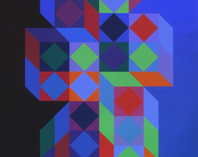 Victor Vasarely - "Olympics Munich 1992", Original Silkscreen Poster, 1970