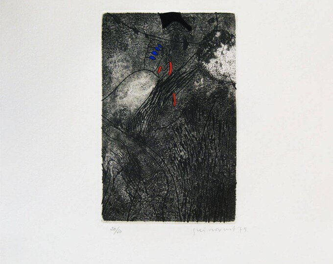 Josep Guinovart  - Hand colored Etching - Handsigned, 1979