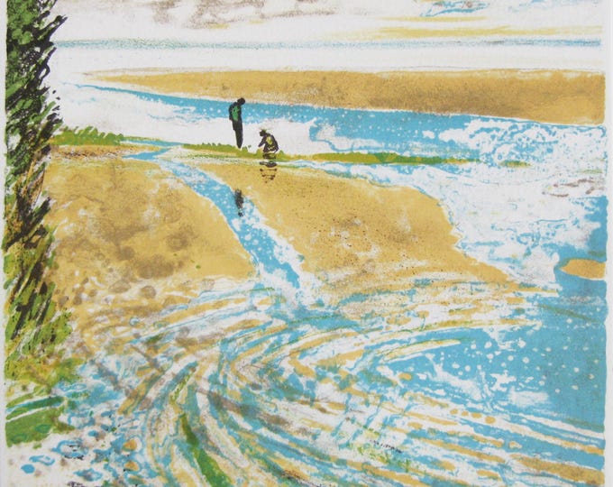 René Genis - "At the Beach" - Hand signed Colour Lithograph (SN 19/100)