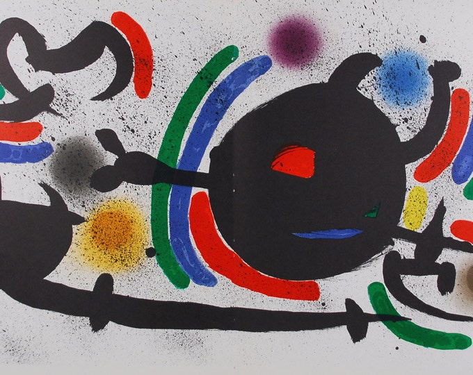 Joan Miró  - "Litografia Original X" - Original Lithograph, 1972 - Ref. Mourlot 866