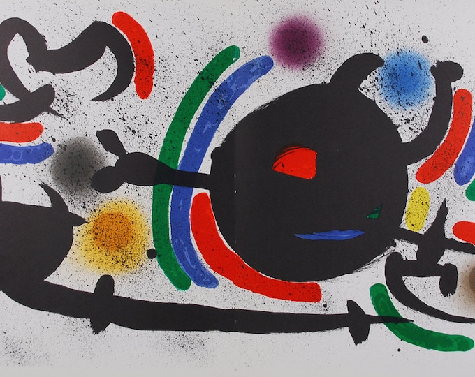 Joan Miró  - "Litografia Original X" - Original Lithograph, 1972 - Ref. Mourlot 866