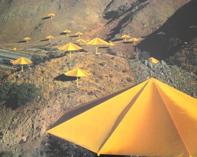 Christo - "The Umbrellas, Japan-USA 1984-91"  - Large Photo Offset, 1991