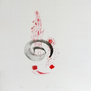 Fujio Akai - &quot;Year Cicle - July &quot; - Lithograph - Handsigned, 1990