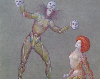 Leonor Fini - “Composition” - Original Photo Lithograph - 1980