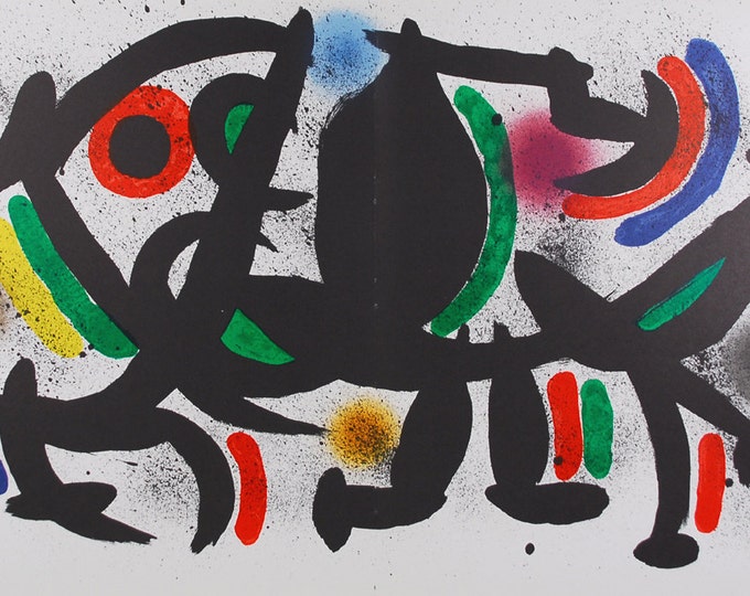 Joan Miró  - "Litografia Original VIII" - Original Lithograph, 1972 - Ref. Mourlot 864