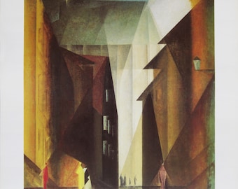 Lyonel Feininger - "Barfüsserkirche" - Póster litográfico en offset de color - 1990