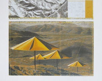 Christo - "Title: The Umbrella's, Japan-USA, 1984-1991" - Colour Offset Litograph, 1991