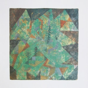Paul Klee - &quot;Forrest&quot; - Colour Offset Lithograph Museum Print - 1992