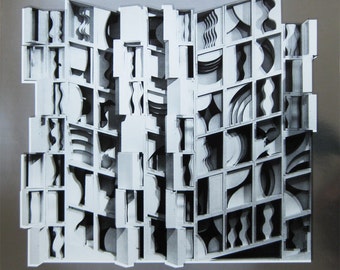 Louise Nevelson - Pace-Columbus (Silver) " - Screen Print on Silver Foil, 1977