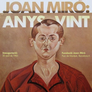 Joan Miró - offsetlithografietentoonstellingsposter &#39;Anys Vint&#39; 1983