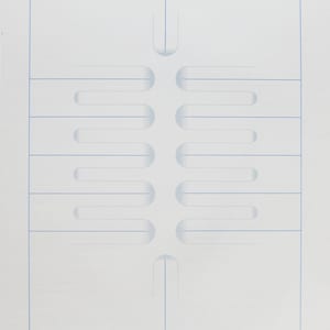 May include: A black and white poster with a geometric design in blue. The poster has the text "kunkel" in bold black letters and the text "galerie scheidegger + maurer - schifflände 22 - zürich - sept 1973" in smaller black letters.