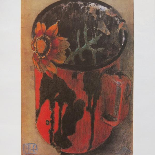 Horst Janssen - "Nature morte" - handsignierte Farb Offset Lithographie