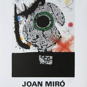 Joan Miró  - &quot;Obra Grafica&quot; - Offset lithograph poster, 1982