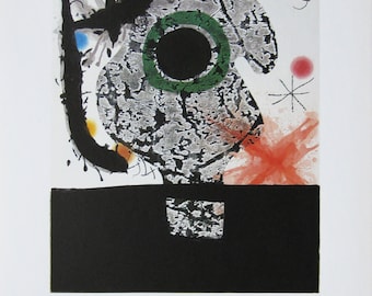 Joan Miró  - "Obra Grafica" - Offset lithograph poster, 1982