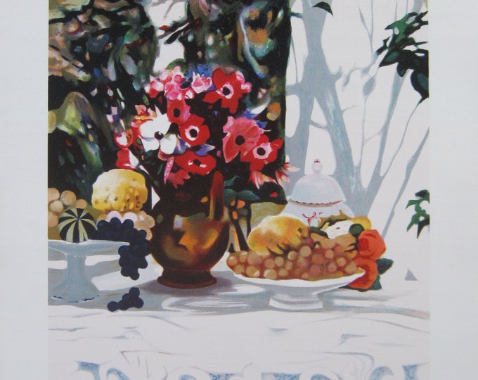 Georges Blouin - "Les Anemones" - Hand signed Colour Lithograph (S/N - 52/170)
