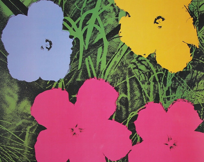 Andy Warhol  - "Flowers" - Large Colour Offset Lithograph, 1993