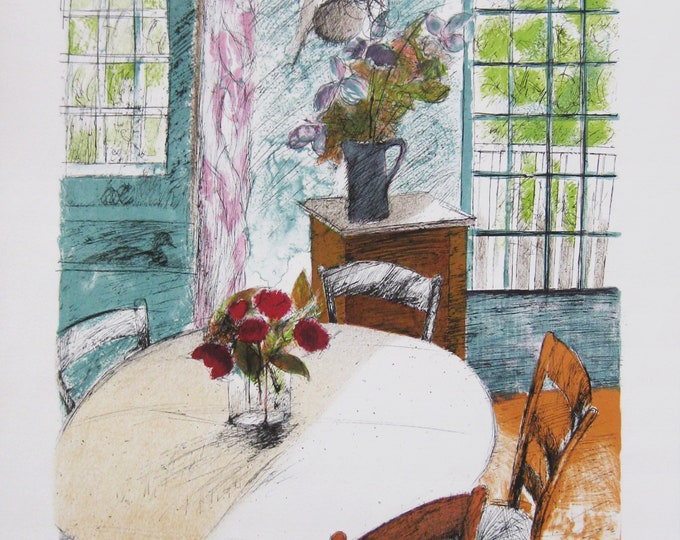 Guy Bardone - "Interieur" - Hand signed Colour Lithograph - (SN 10/120)