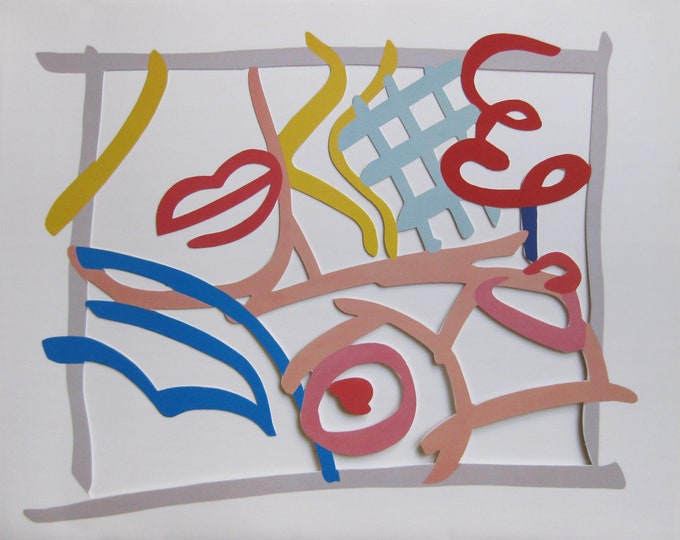 Tom Wesselmann - "Cutouts" - Original Cutout Invitation - 1986