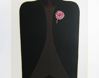 John Russell Clift - "Upper torso for a flyer whirl a gig" - Large Hand signed Screen Print - 1980