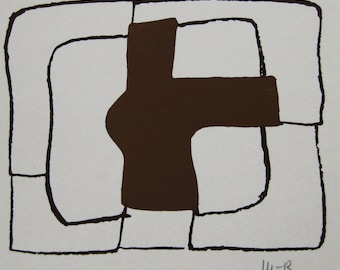 Conrad Marca Relli - "Composition" - Hand Signed Screen Print - 1975