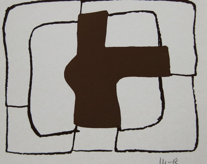 Conrad Marca Relli - "Composition" - Hand Signed Screen Print - 1975