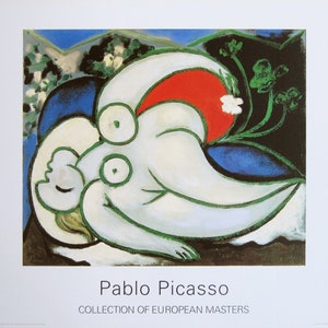 Pablo Picasso - "Sleeping Woman" - Colour Offset lithograph - 1994