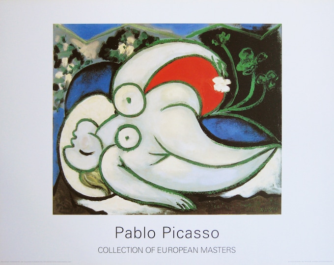 Pablo Picasso - "Sleeping Woman" - Colour Offset lithograph - 1994
