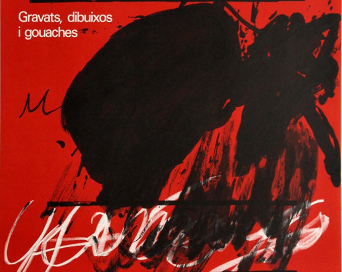 Antoni Tapies - " U NO ÉS NINGÚ" - Original plate signed lithograph poster, 1979