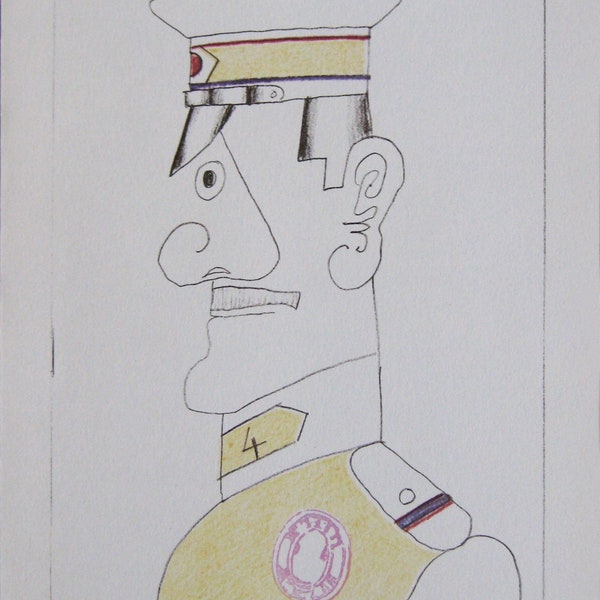 Saul Steinberg - "Illustration V" - Limited edition Offset Lithograph published by Galerie Maeght - 1983