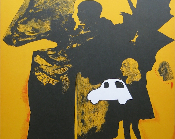 Jorge Castillo  - Galeria Joan Prats - Original Lithograph Exhibition Poster - 1976