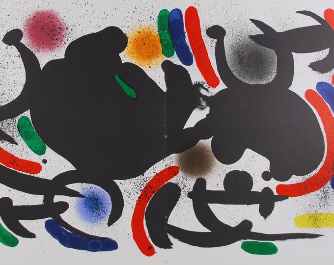 Joan Miró  - "Litografia Original VII" - Original Lithograph, 1972 - Ref. Mourlot 863