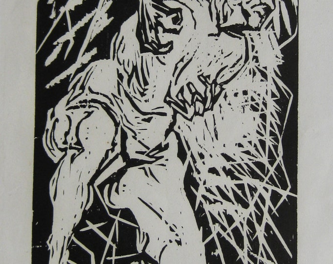 Edmund Kesting - "Figure" - Woodcut, 1919