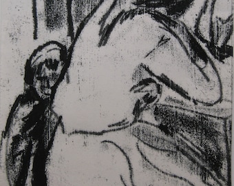 Ursula Homeyer - "Woman and Child" - Original Lithograph on Fabriano (Estate Stamp)