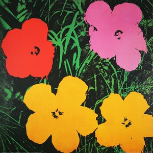 Andy Warhol  - "Flowers" - Large Colour Offset Lithograph, 1993