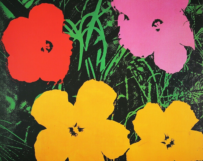 Andy Warhol  - "Flowers" - Large Colour Offset Lithograph, 1993