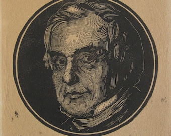 Alwis Rossbach - "Wittgenstein" - Hand Signed Woodcut, 1920