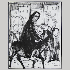 Otto Dix - &quot;Entry into Jerusalem&quot; - Original Lithograph - 1960 (Ref: Karsch 255)