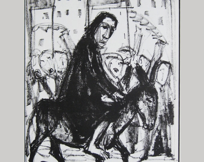 Otto Dix - "Entry into Jerusalem" - Original Lithograph - 1960 (Ref: Karsch 255)