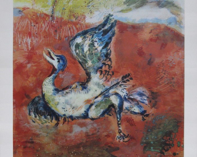 Marc Chagall - "L'Oiseau Blessee d'une Fleche" - Vintage Offset Lithograph