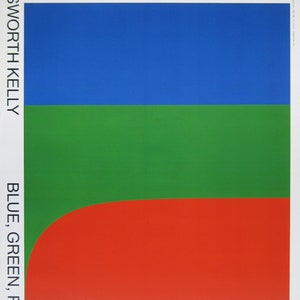 Ellsworth Kelly - &quot;Blue, Green, Red I &quot; - Offset lithograph Exhibition Poster - Stedelijk Museum Amsterdam